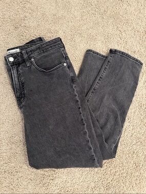 Madewell Curvy Perfect Vintage Washed Black Straight-Leg Jeans